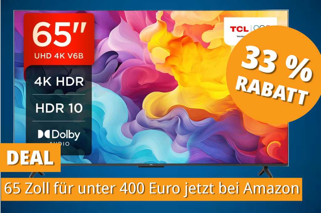 Image: Smart-TV-Kracher: 65 Zoll 4K-Fernseher mit Google TV fÃ¼r nur 399 â¬