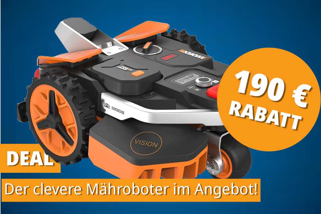 Image: KI trifft Gartenpflege: Dieser MÃ¤hroboter mÃ¤ht intelligent und sicher â jetzt 190 â¬ gÃ¼nstiger!