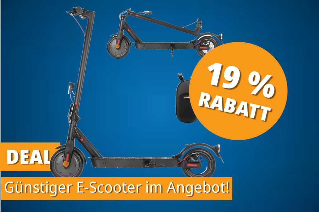 Image: Preis-Kracher: GÃ¼nstiger E-Scooter mit StraÃenzulassung im Blitzangebot!