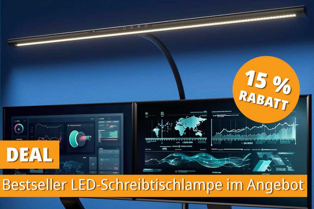 Image: Meistverkaufte LED-Schreibtischlampe mit Gestensteuerung und Dimmfunktion gibt es jetzt endlich wieder im Angebot