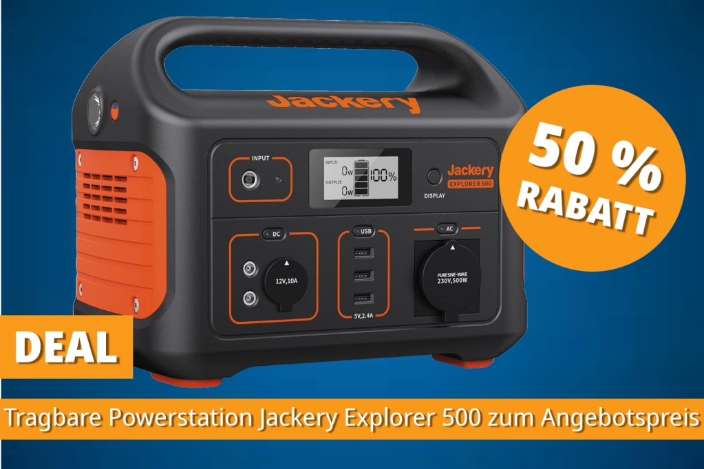 Image: Mobile Stromversorgung fÃ¼r Camping und NotfÃ¤lle: Tragbare Powerstation von Jackery jetzt stark reduziert