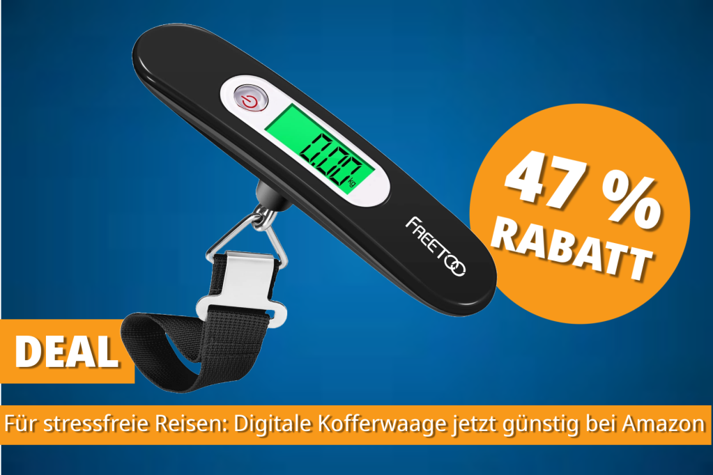Image: Praktisch fÃ¼r jede Reise: Meistverkaufte digitale Kofferwaage jetzt fÃ¼r unter 10 Euro bei Amazon