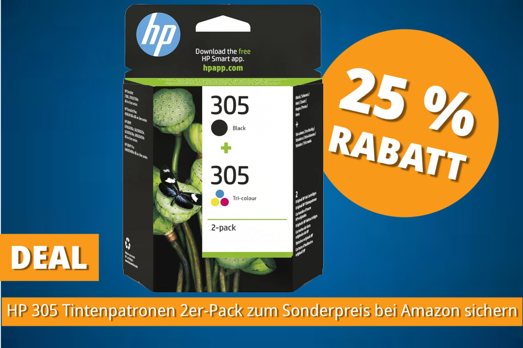 Image: Das senkt Ihre Druckkosten: Die meistverkauften HP-Tintenpatronen im Doppelpack jetzt fÃ¼r unter 20 Euro