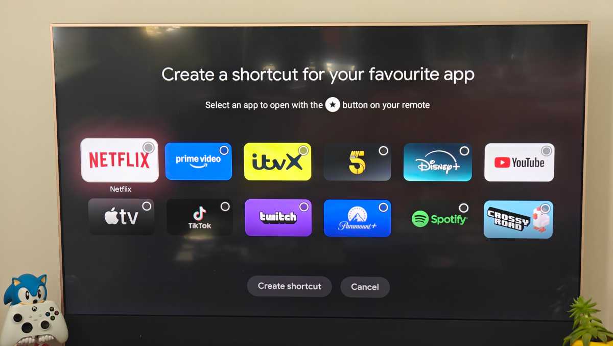 Google TV Streamer - shortcut for favourite app