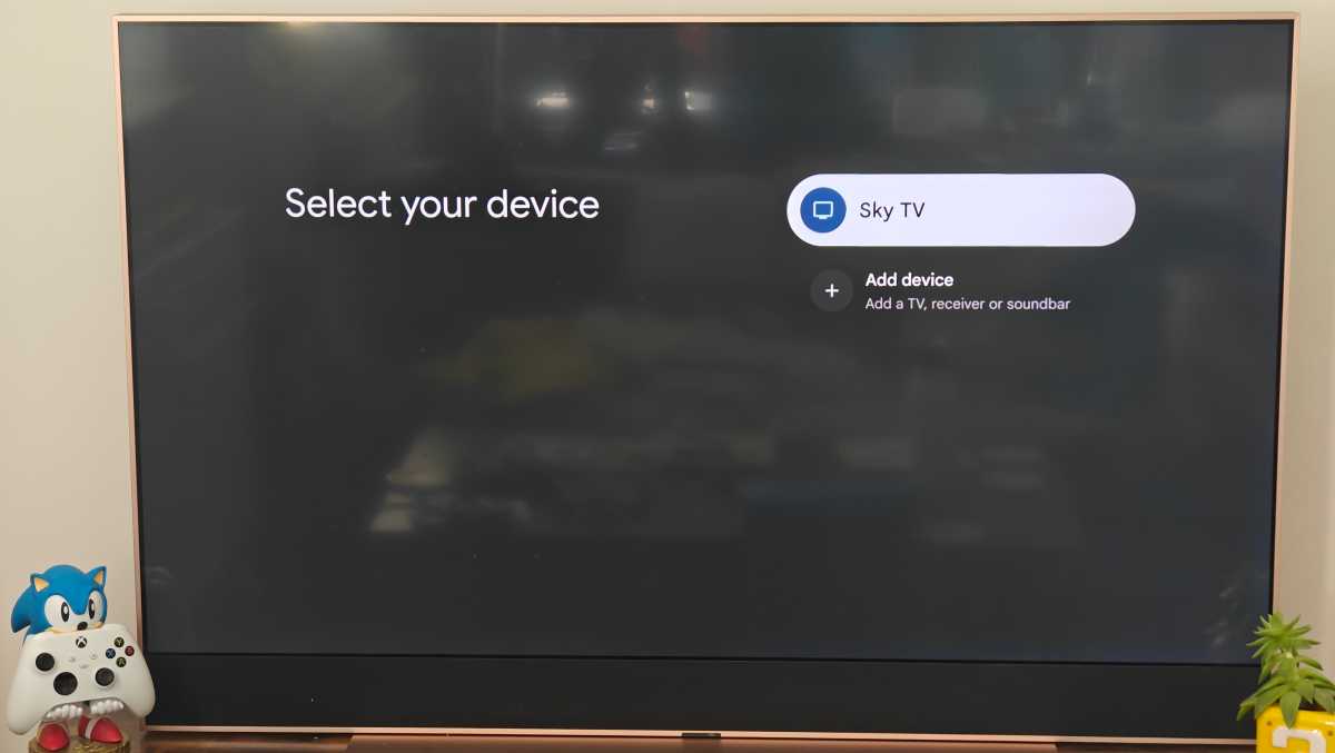 Google TV Streamer 'select your input device'