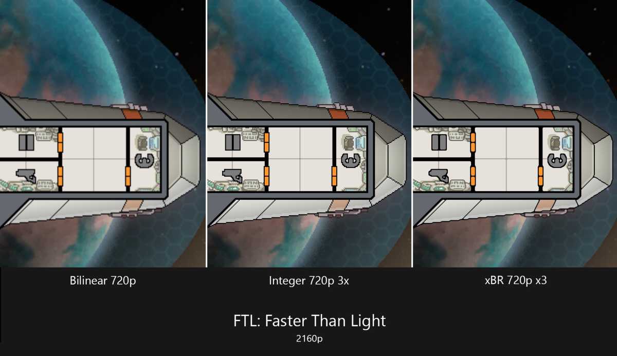 Lossless Scaling resolution algorithm comparison for FTL Faster Than Light screenshot