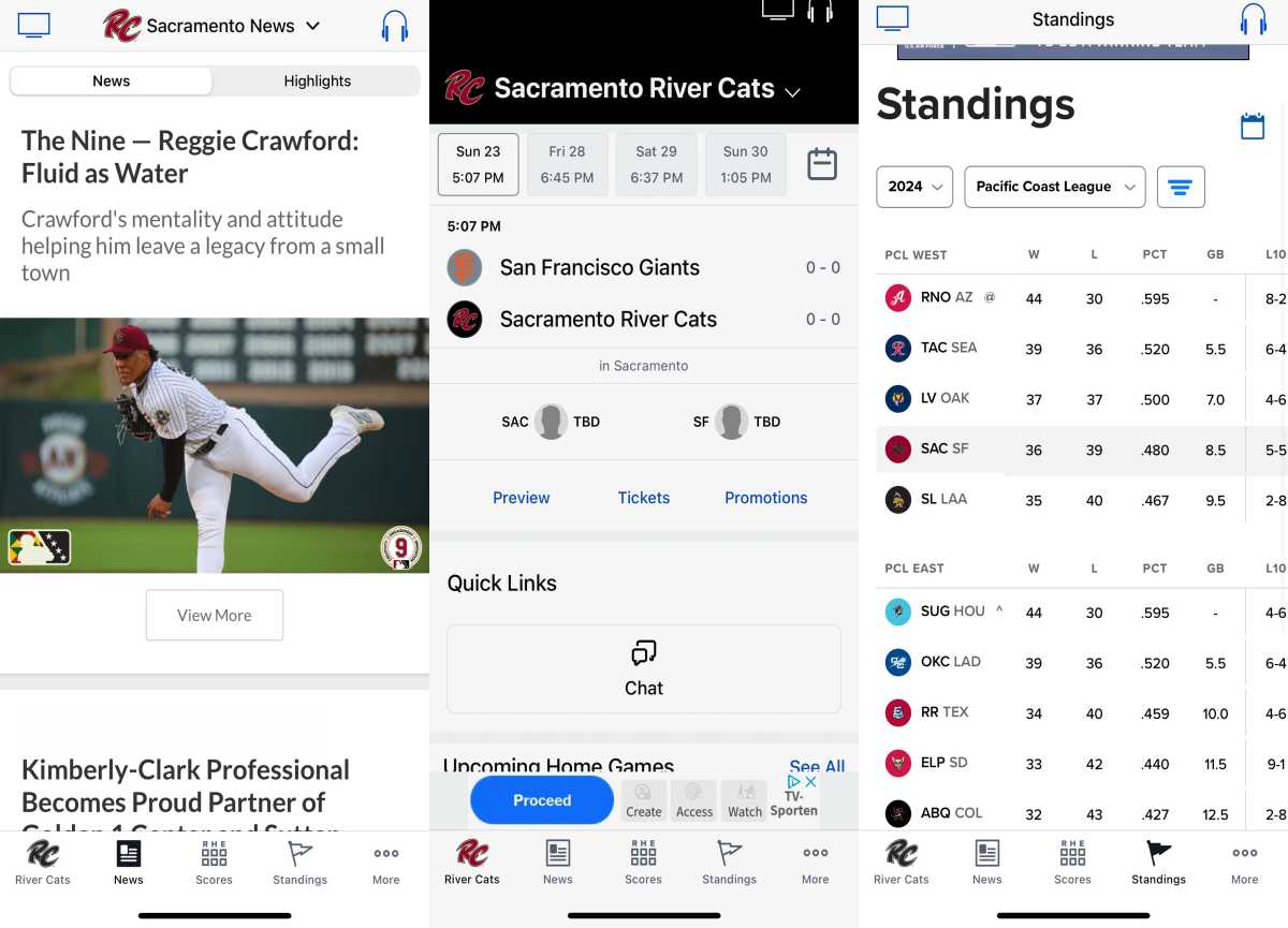 MiLB app