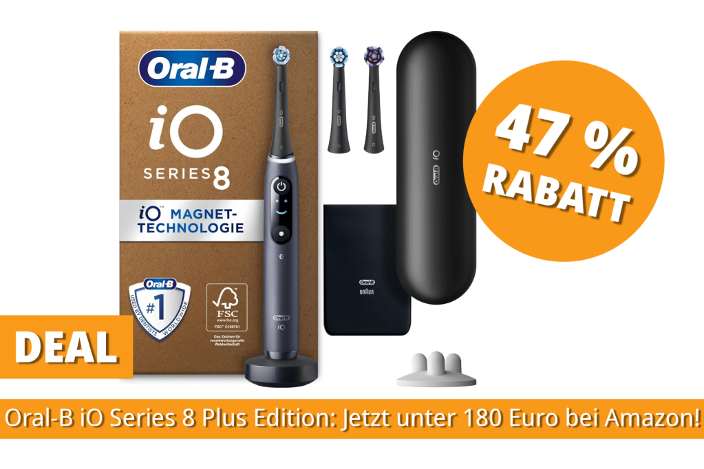 Image: Die elektrische ZahnbÃ¼rste Oral-B iO Series 8 Plus Edition ist jetzt so gÃ¼nstig wie an Black Friday