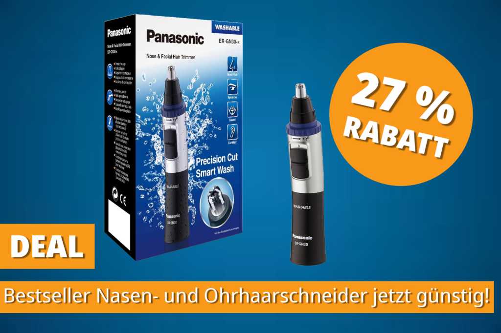 Image: Perfekt gepflegt: Meistverkaufter Nasen- und Ohrhaarschneider von Panasonic fÃ¼r nur 11,99 Euro bei Amazon