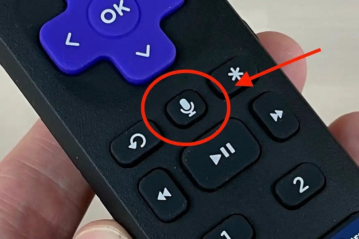 Roku Remote -Mikrofonknopf