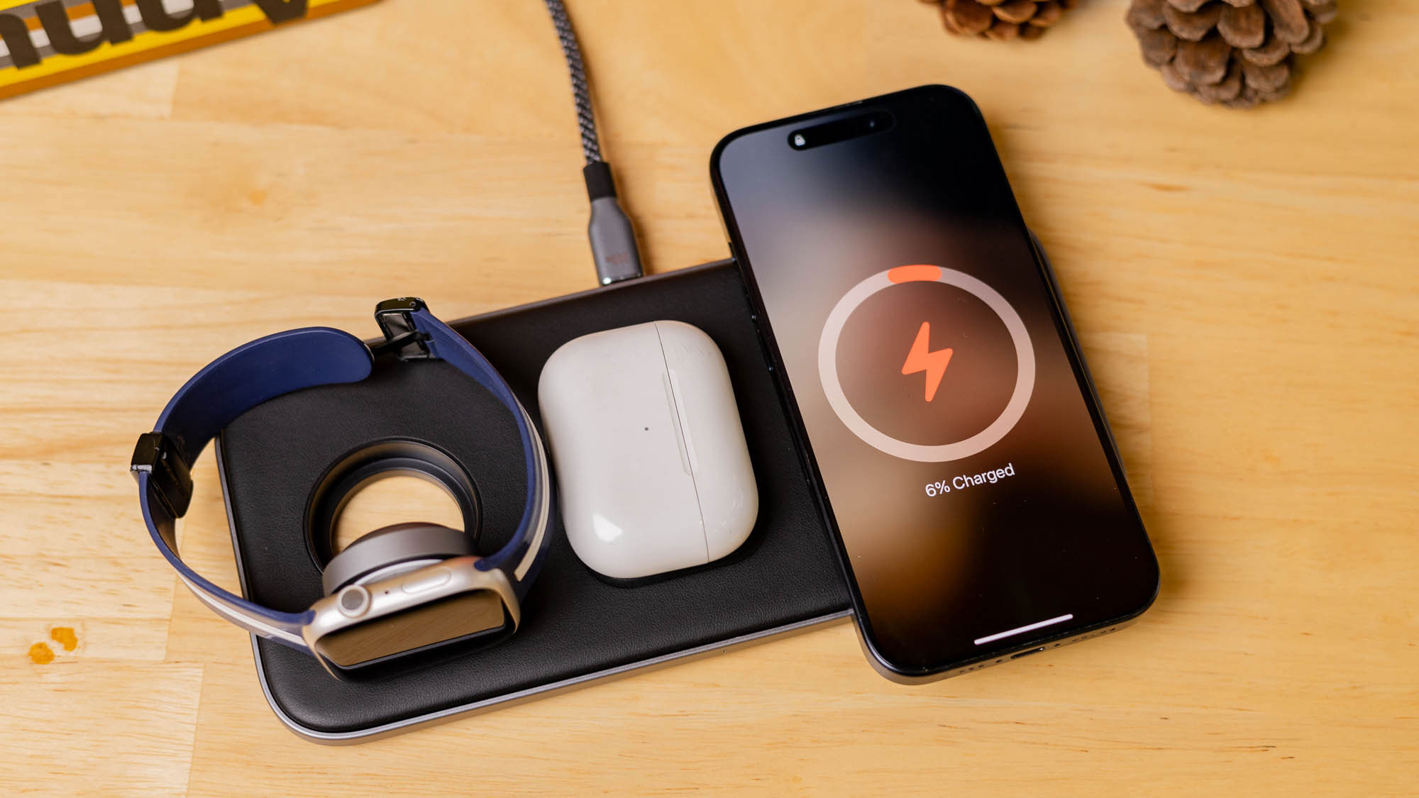 Satechi Qi2 Trio Wireless Charging Pad – 3-in-1 MagSafe charging pad