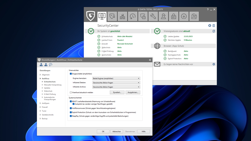 Image: G Data Total Security im Test: Umfassende Ausstattung und starke Schutzleistung