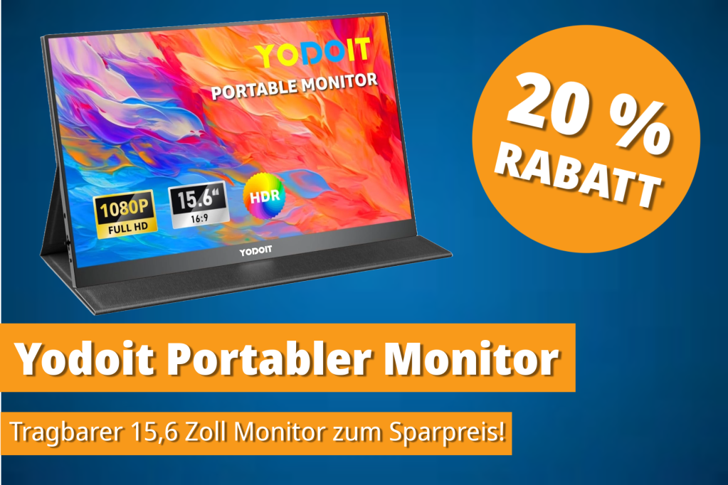 Image: Mobiler Monitor zum Top-Preis: Dieser 15,6''-Bildschirm bietet FlexibilitÃ¤t fÃ¼r Arbeit und Freizeit