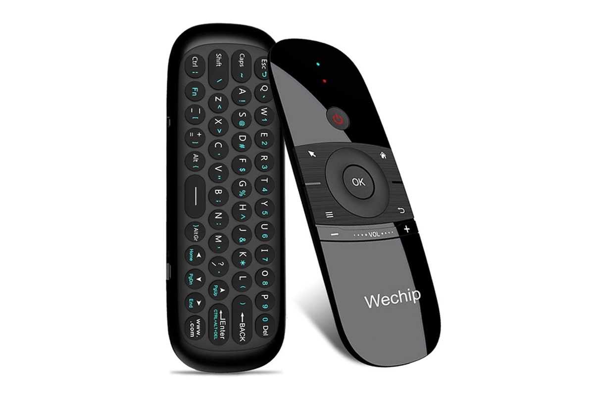 Wechip Airmouse mit Tastatur auf der Rückseite