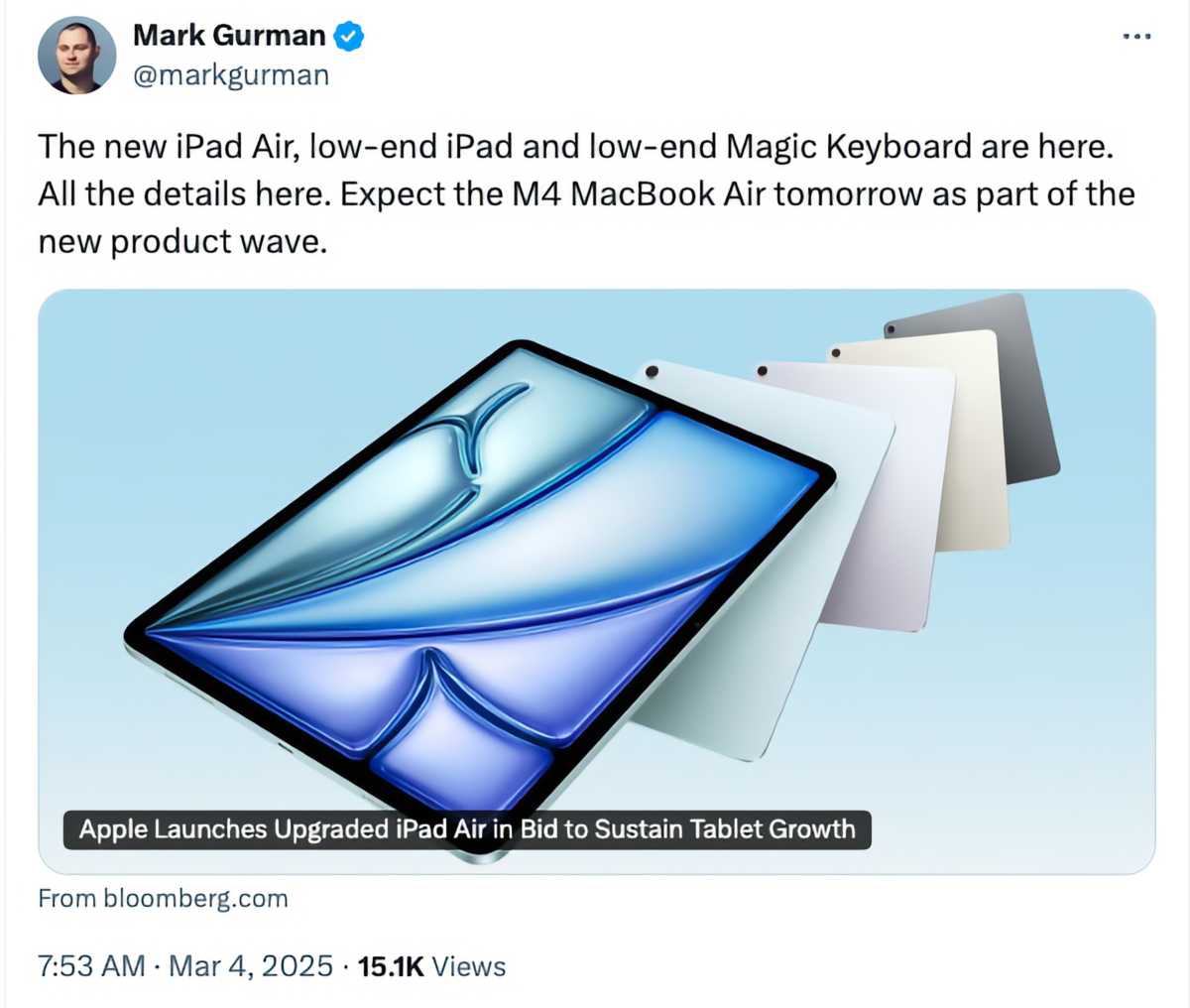 The new iPad isn’t the only ‘Air’ device Apple is releasing this week