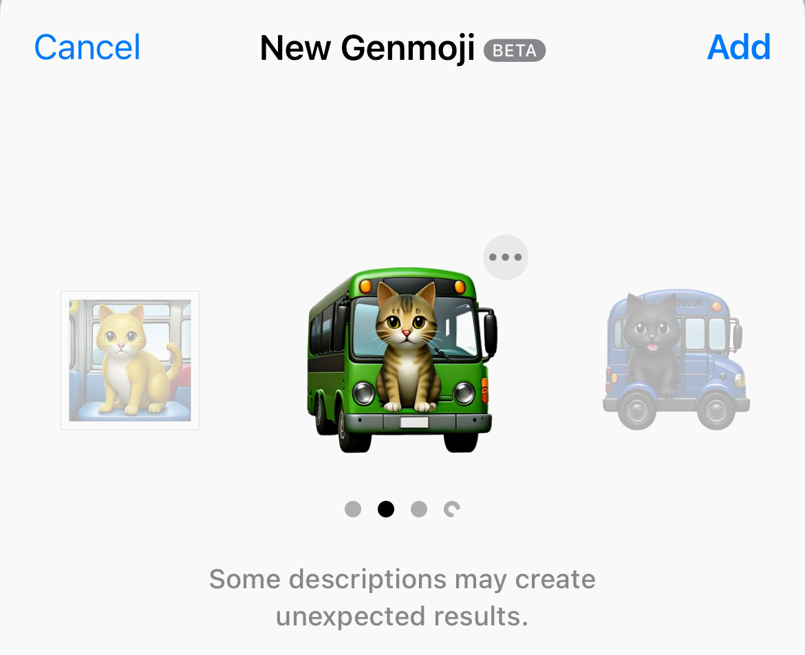 iPhone 16e review: Genmoji test