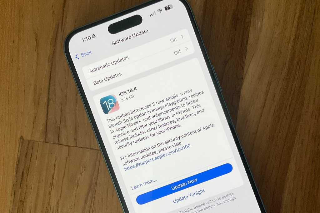 Image: iOS 18.4 mit Bugs â Apple bereitet iOS 18.4.1 vor