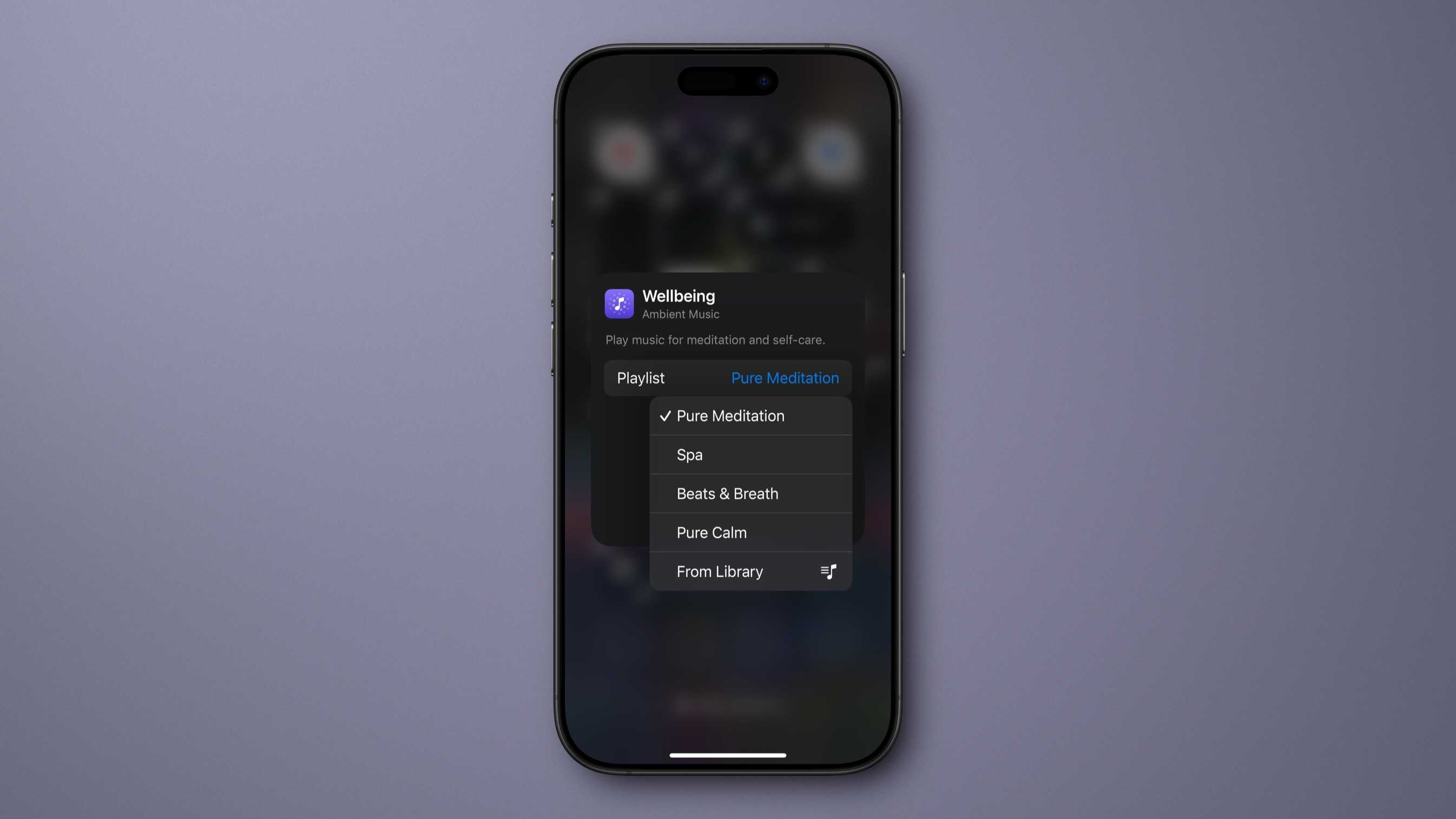 iOS18 4 ambient music