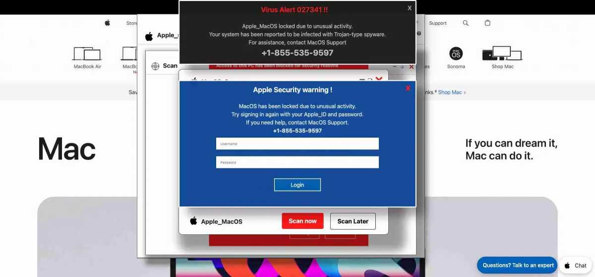 Raffinierte Phishing-Attacke friert Ihren Mac scheinbar ein – so schützen Sie sich