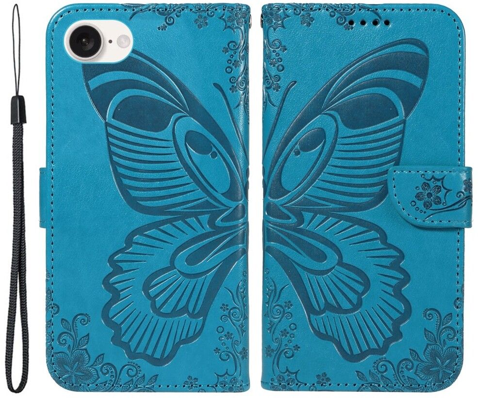 trolsk imprint sweet butterfly wallet iphone 16e 4