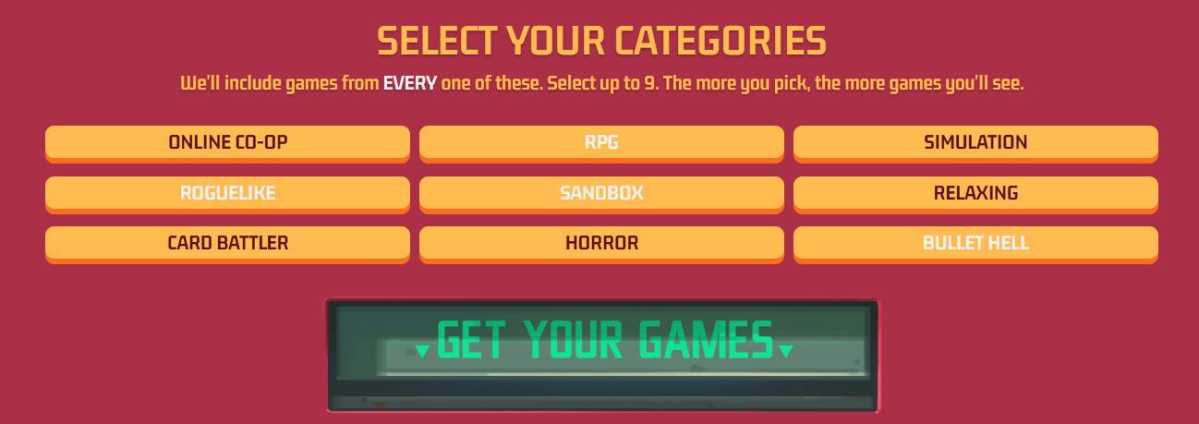 we love every game categories