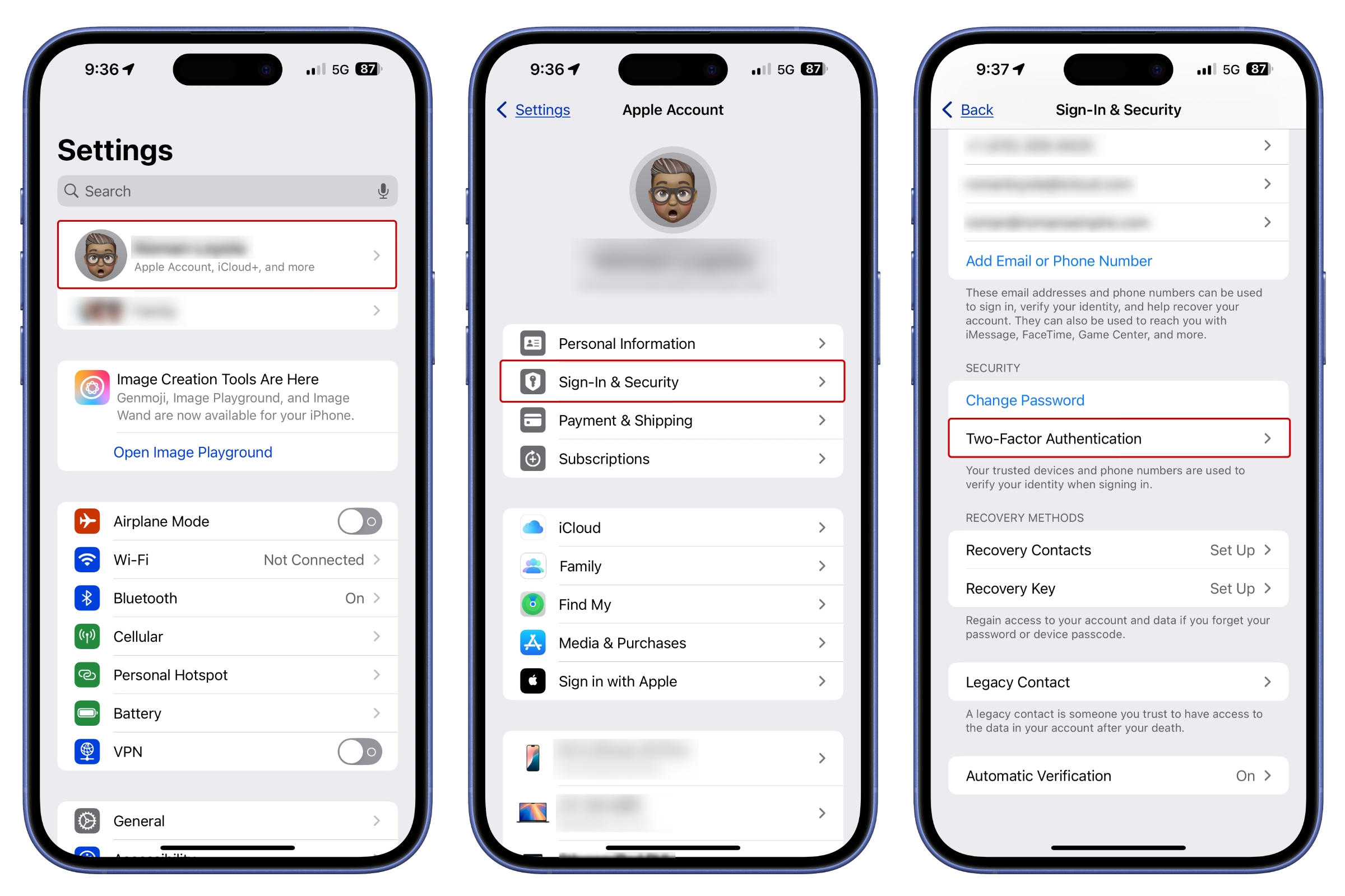 iOS 18 2fa two factor authentication