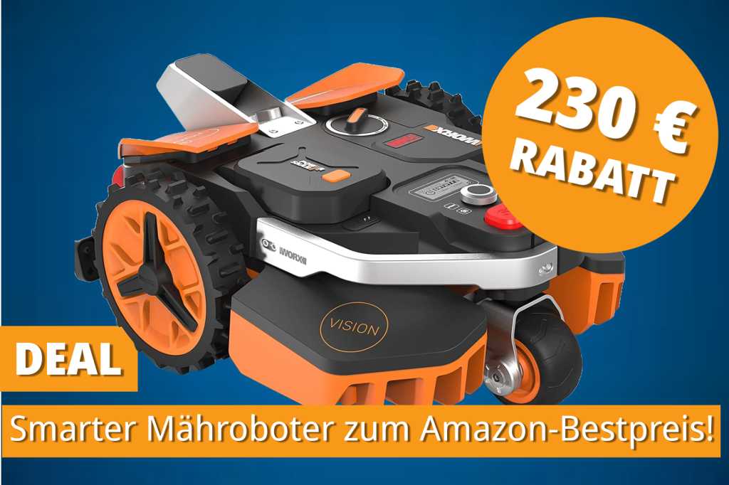 Image: Bestseller-MÃ¤hroboter Worx Landroid Vision mit KI-Funktionen 220 Euro gÃ¼nstiger