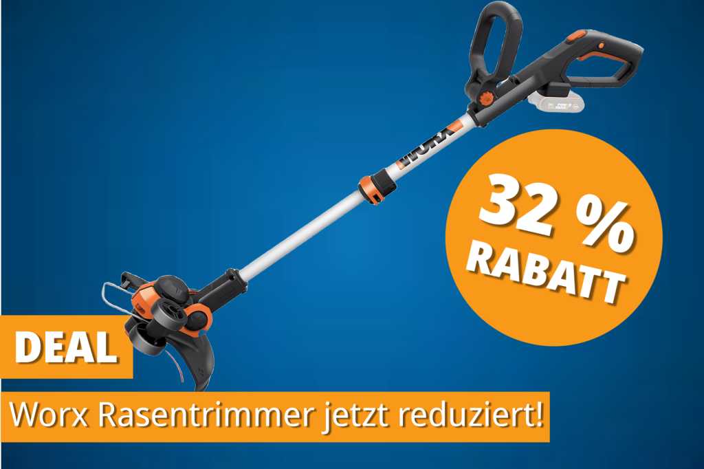 Image: Weniger Kabel, mehr Kontrolle: Worx Rasentrimmer aktuell unter 45 â¬