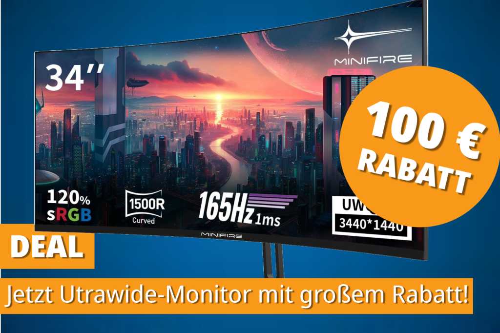 Image: Starke Specs, kleiner Preis: 34-Zoll-Curved-Monitor mit 100 â¬ Rabatt