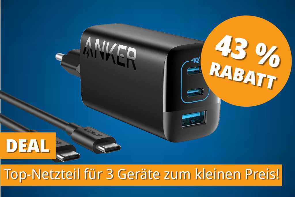 Image: Top bewertet (4,7 Sterne) und gÃ¼nstig: Ankers 3-in-1 LadegerÃ¤t (67W) Ã¼ber 40 % gÃ¼nstiger