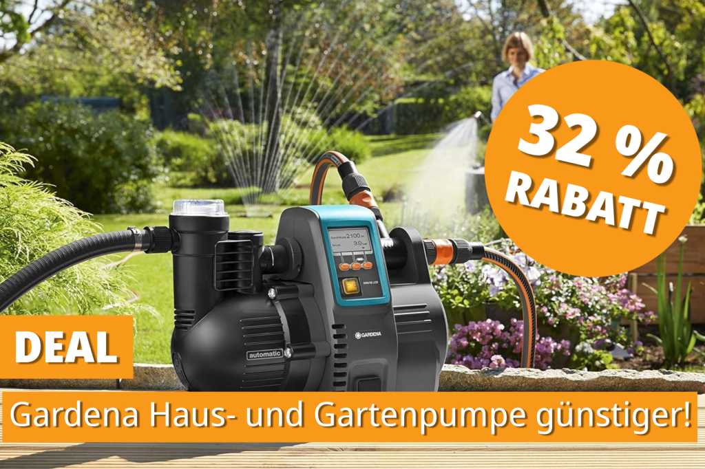 Image: Garten und Haushalt versorgen â Gardena Wasserpumpe 32 % gÃ¼nstiger