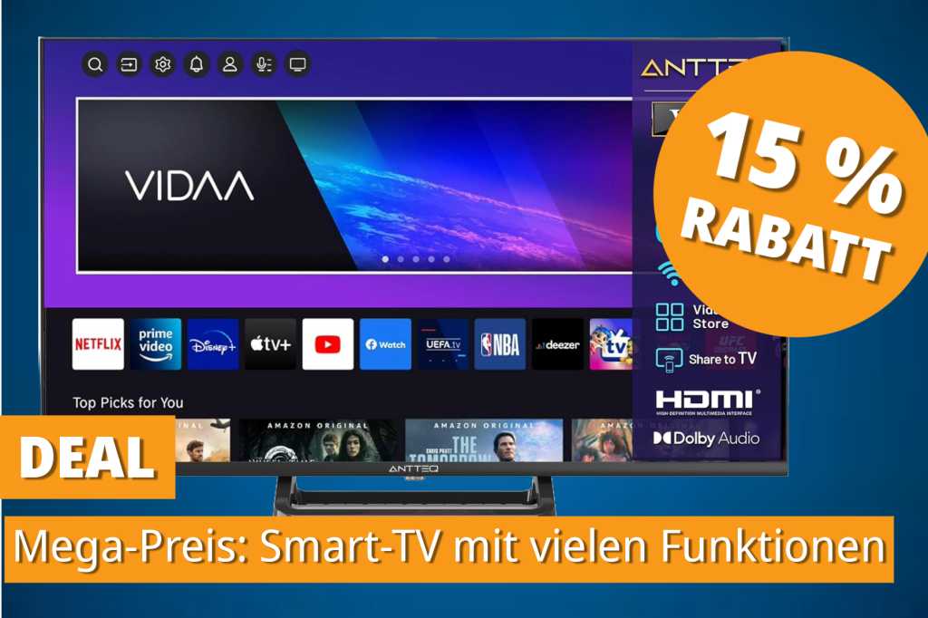 Image: Blitzangebot bei Amazon: Dieser Smart-TV kostet jetzt nur 110 Euro