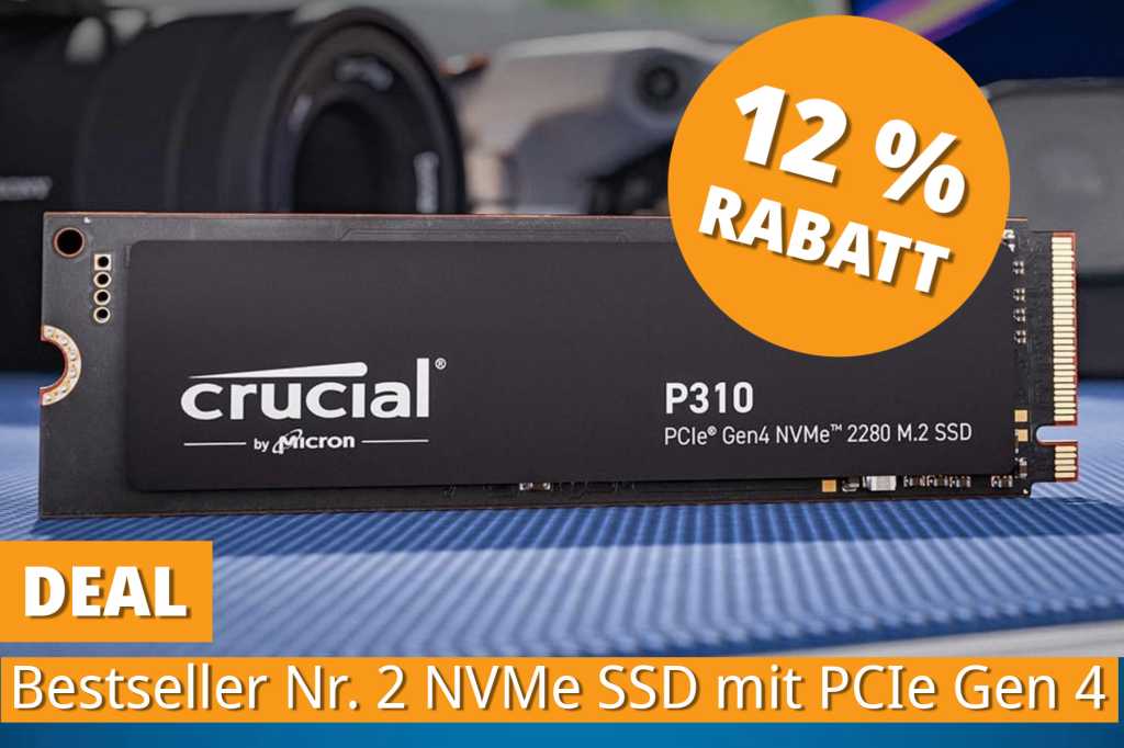 Image: Speicher-Upgrade mit dem Bestseller Nr. 1: Diese NVMe-SSD von Crucial mit 1 TB ist mit 65,90 Euro so gÃ¼nstig wie nie