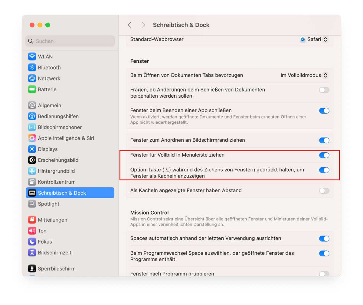 Nerviges Verhalten der Fenster unter macOS 15 Sequoia: So stellen Sie es ab