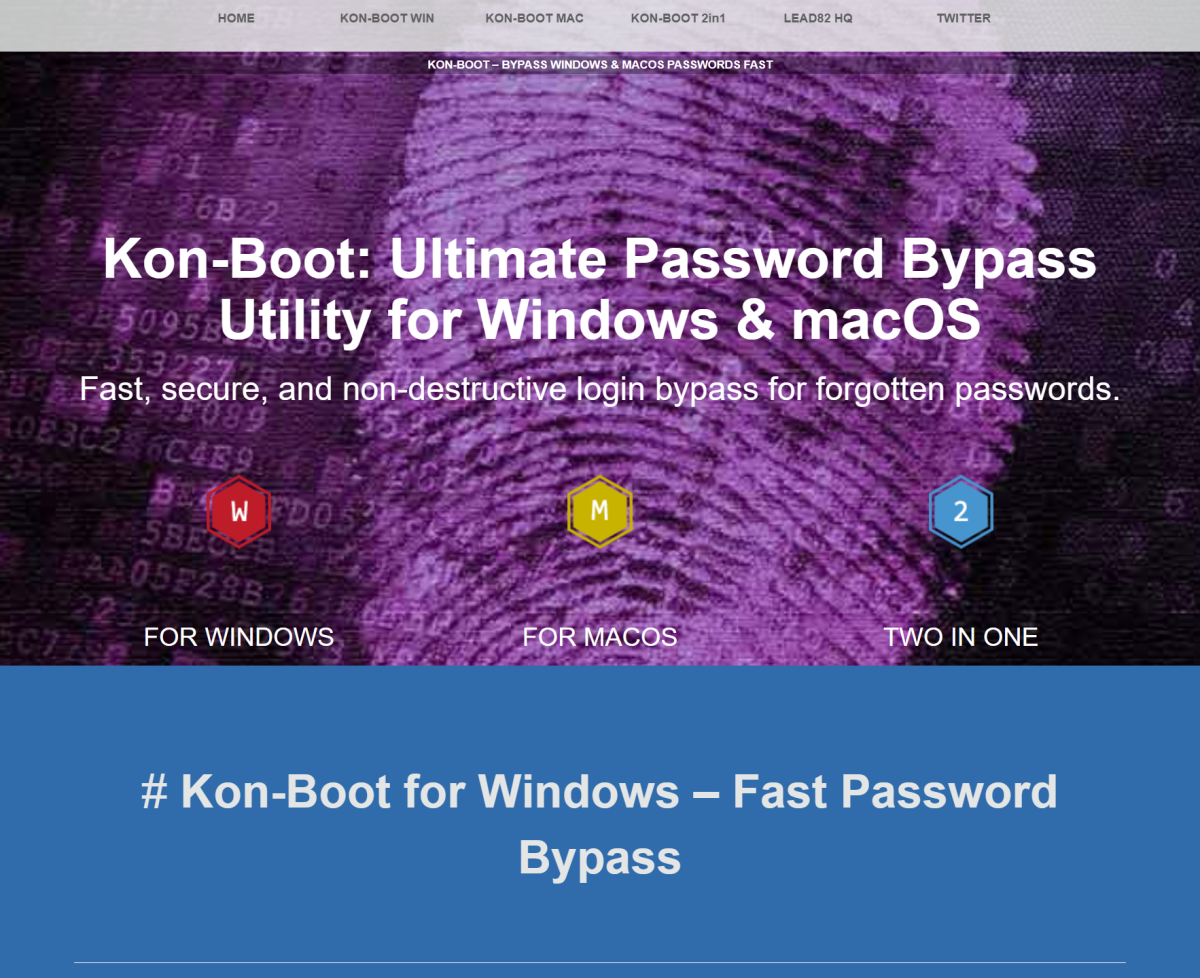 Kon-Boot Webseite