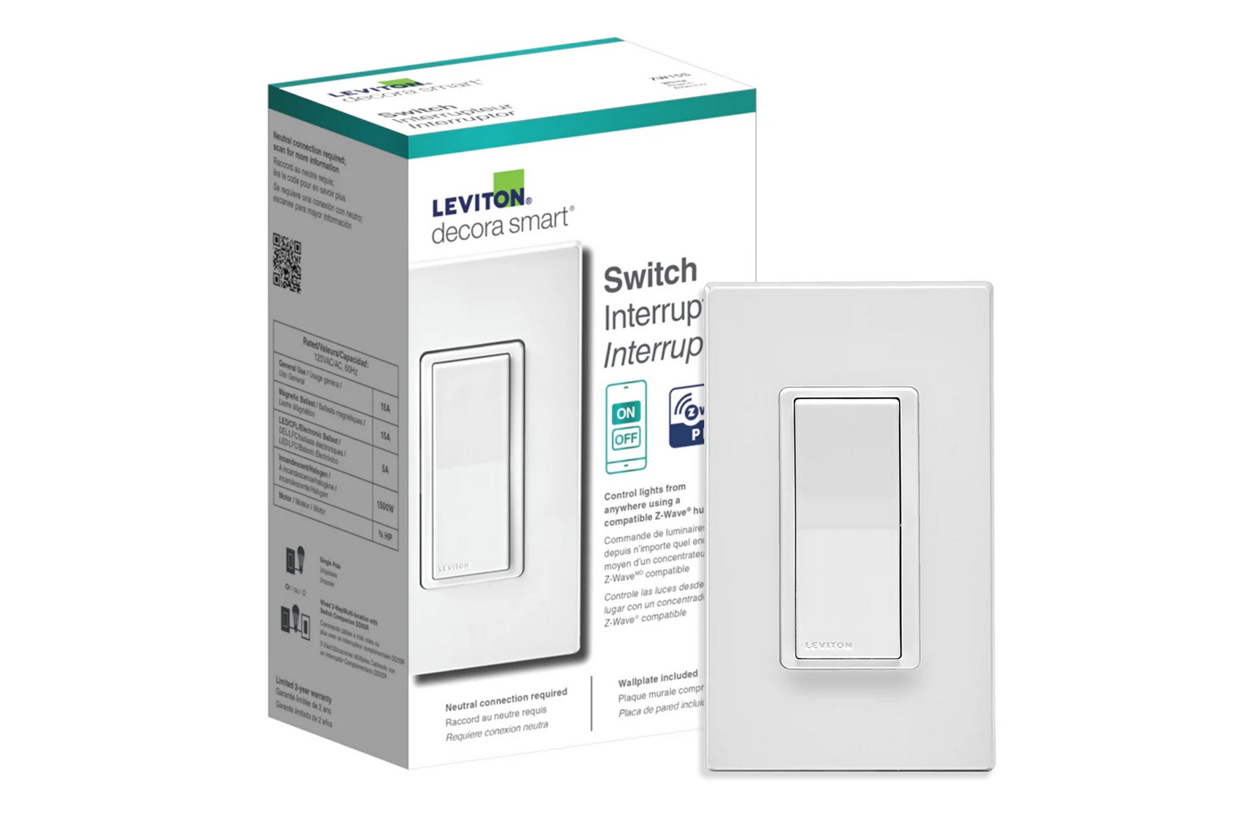 Leviton Decora Smart Z-Wave 800 switch (model ZW15S)