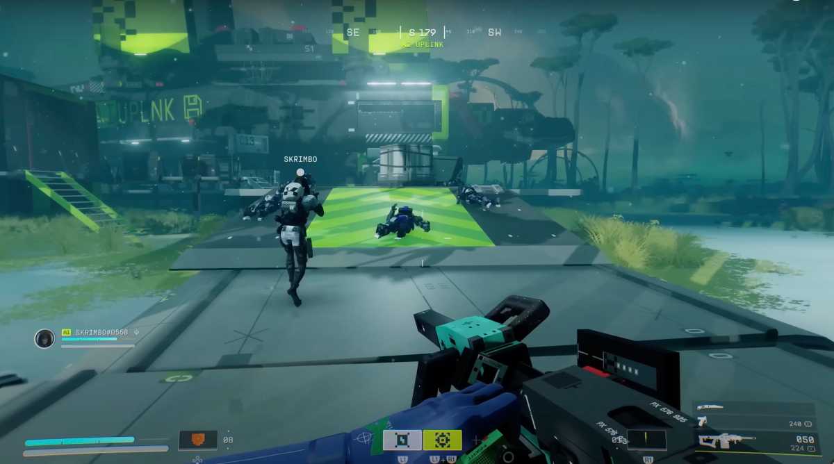 Waffen stammen aus dem 3D-Drucker und lassen sich ebenfalls an ihrer Silhouette und Farbgebung erkennen. Marathon ist ein Shooter, der sehr leicht zu lesen ist. Wir müssen nicht wie in Battlefield 6 oder Escape from Tarkov Schussgeräusche studieren.