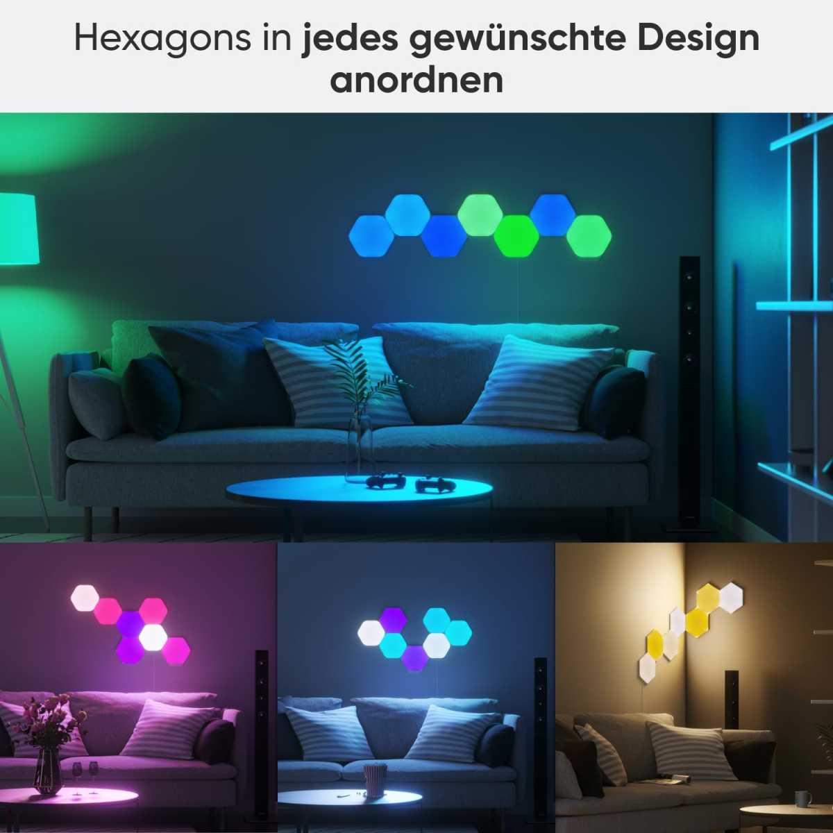 Nanoleaf Shapes Hexagon Starter Kit, 9 Panels