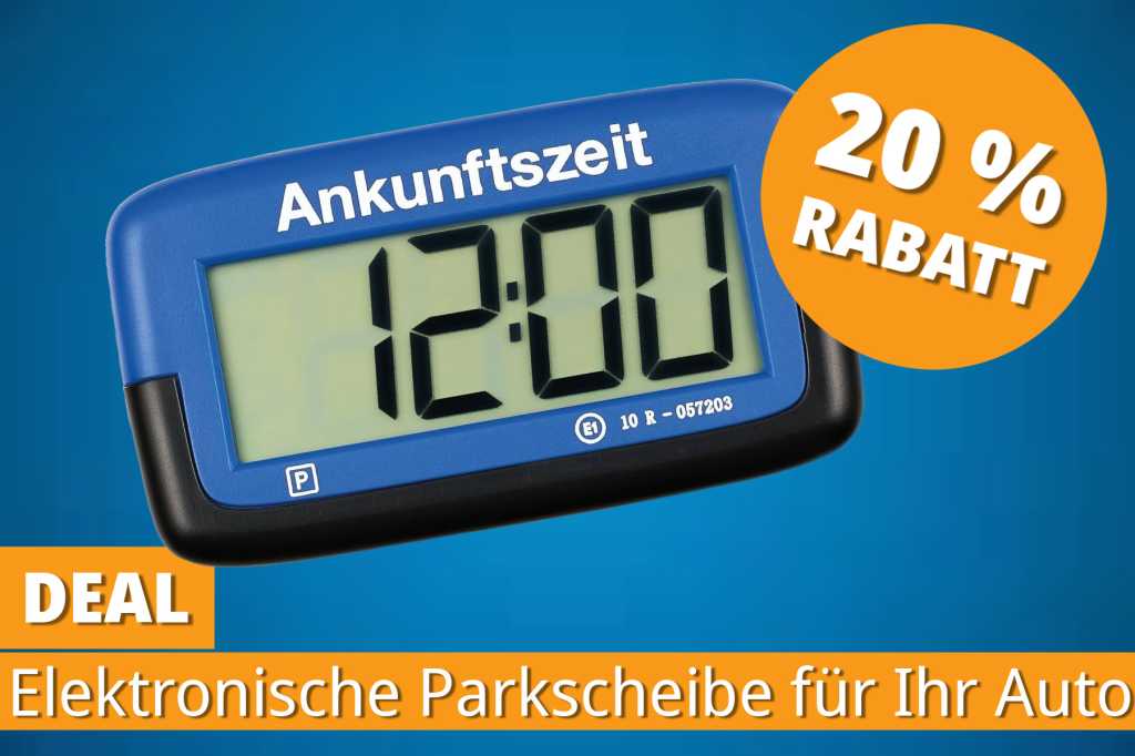 Image: So vermeiden Sie Strafzettel: Diese elektronische Parkscheibe ist mit 15,99 Euro jetzt besonders gÃ¼nstig bei Amazon