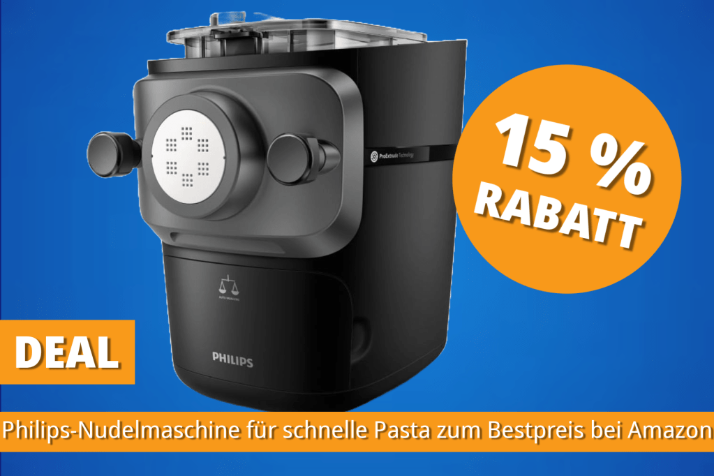 Image: Vollautomatische Philips-Nudelmaschine zum Tiefstpreis: Frische Pasta in unter 10 Minuten