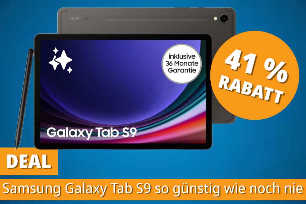 Image: Premium-Tablet so gÃ¼nstig wie nie: Samsung Galaxy Tab S9 mit 3 Jahren Garantie fÃ¼r nur 529 Euro bei Amazon