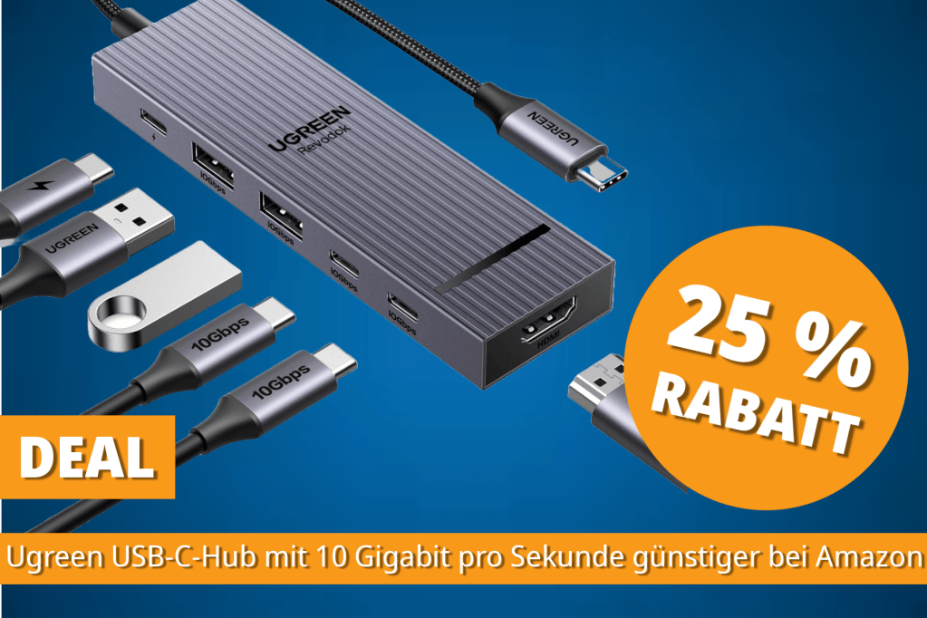 Image: PC-Nutzer aufgepasst: USB-C-Hub von Ugreen mit 10 Gbit/s jetzt fÃ¼r nur 14,99 Euro bei Amazon