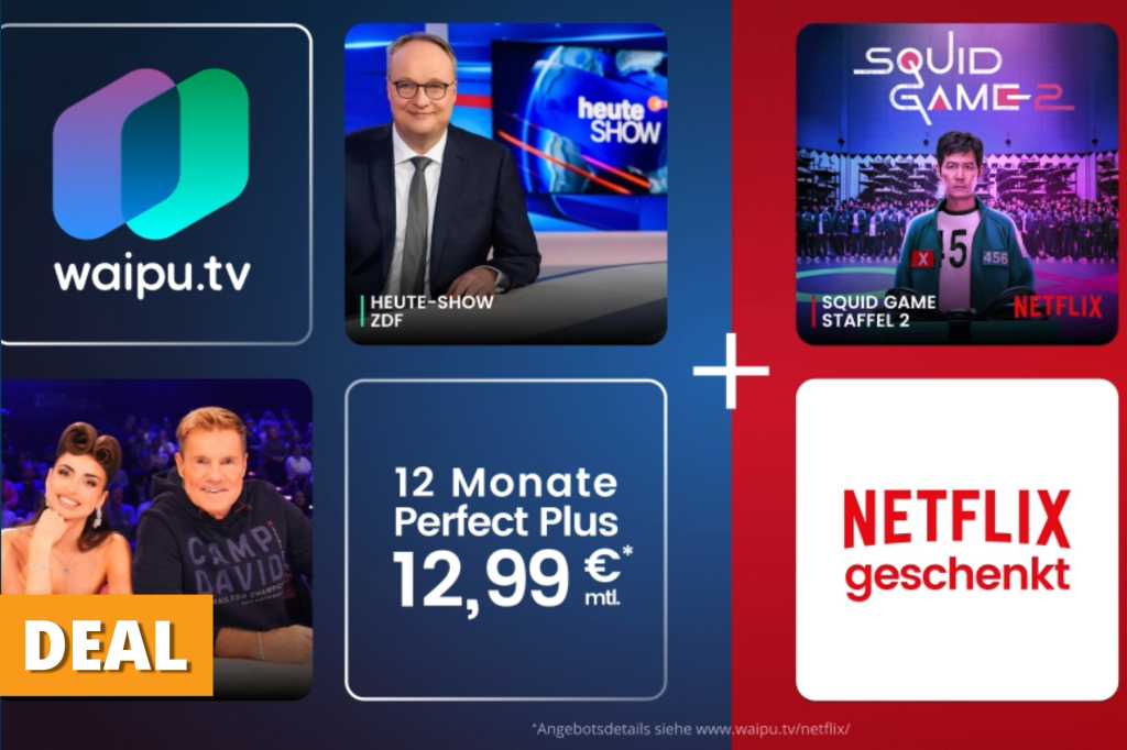 Image: 12 Monate Netflix geschenkt: Waipu.tv bringt Streaming & Live-TV fÃ¼r nur 12,99â¯Euro im Monat