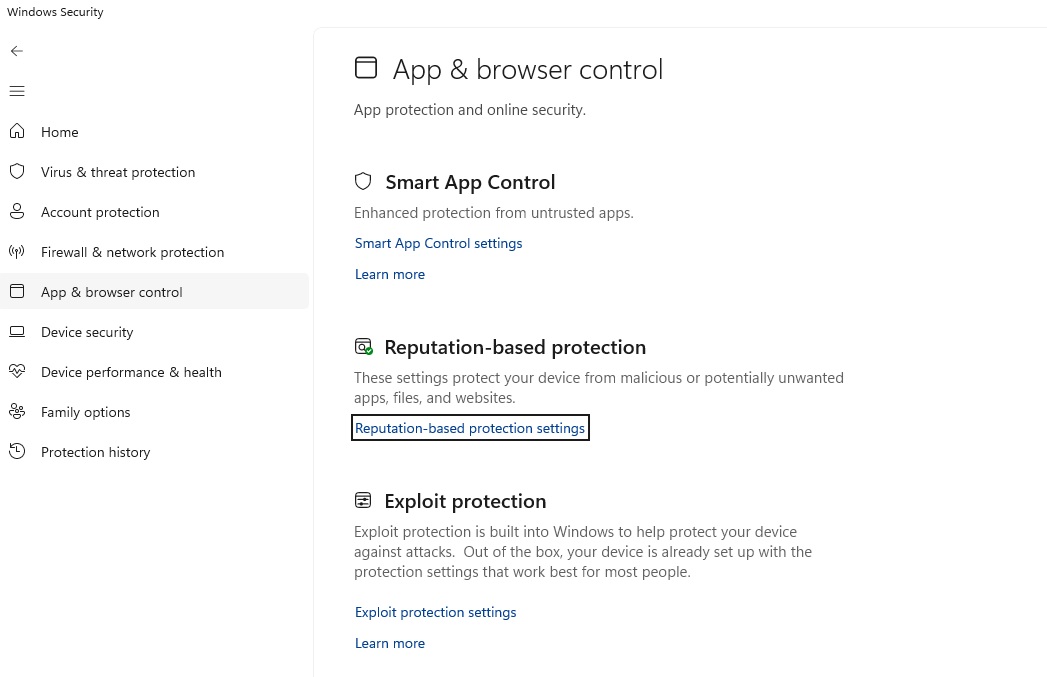 App and browser control