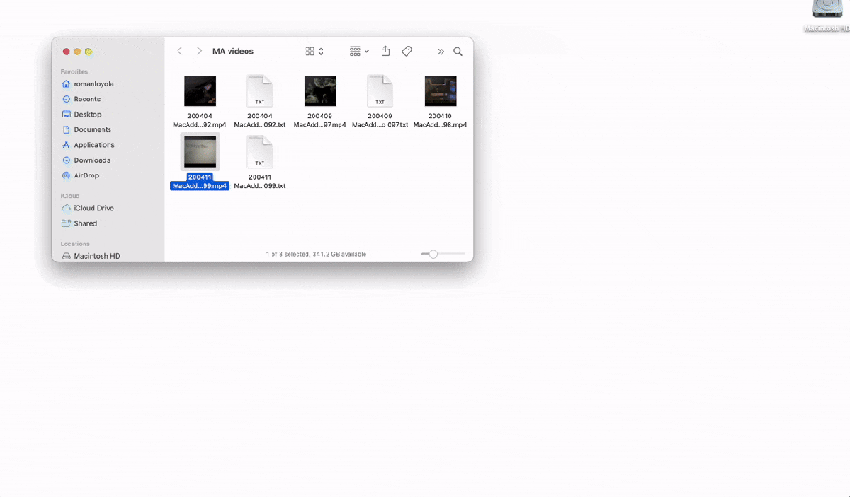 macOS Finder Quick Take