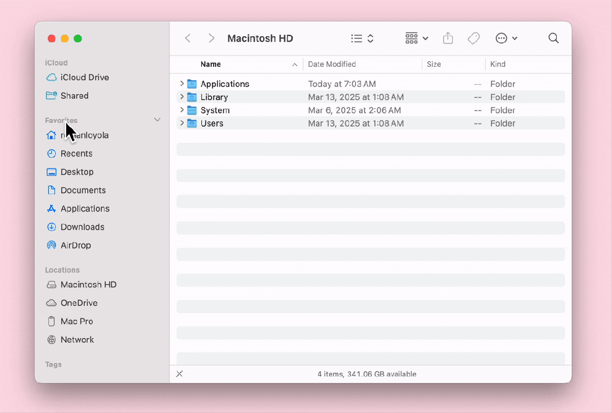 Finder rearrange Sidebar