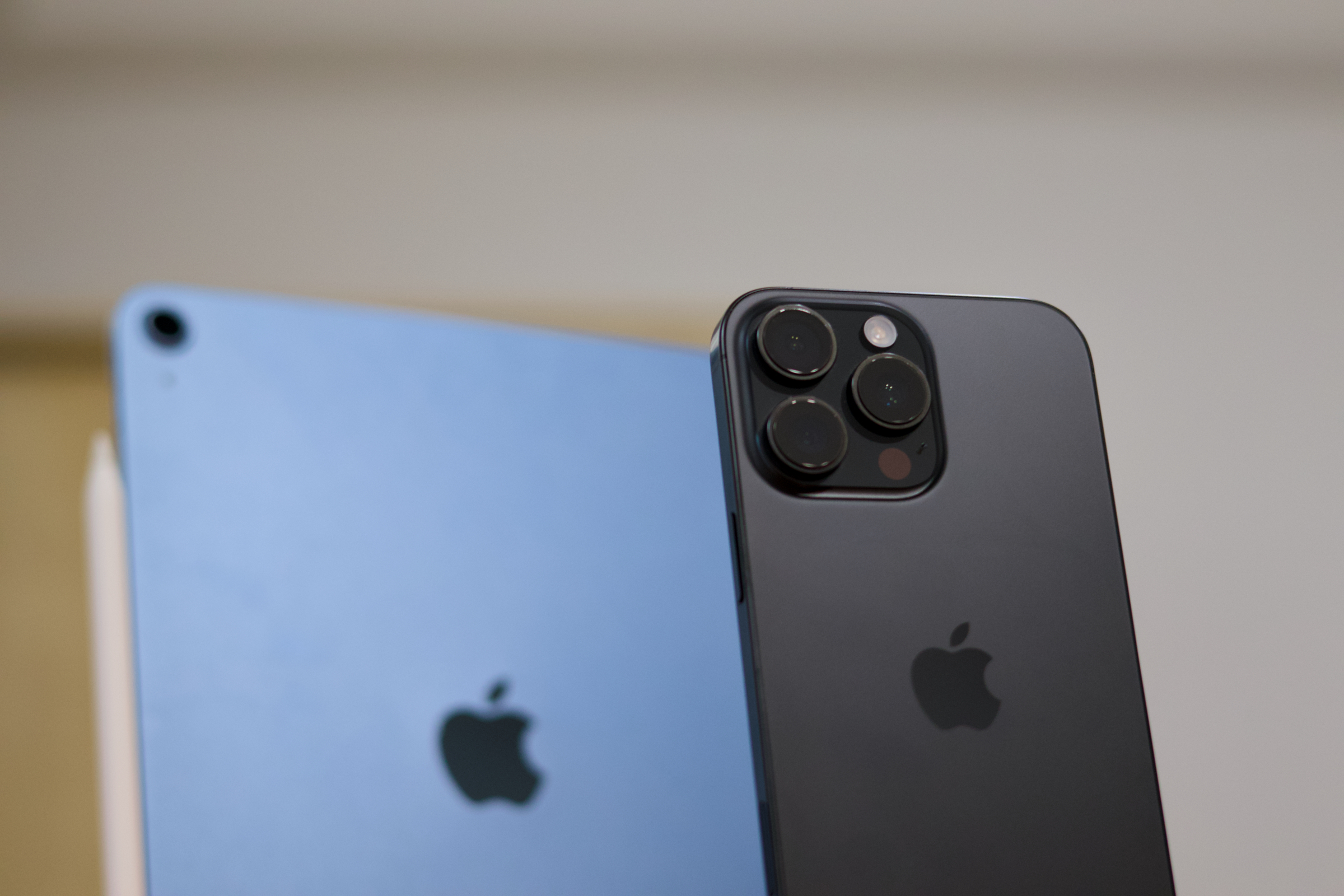 iPhone in front of an iPad