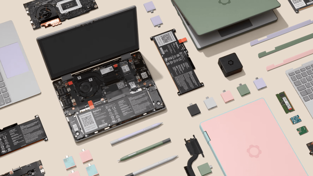 Framework Laptop 12 modular disassembled 
