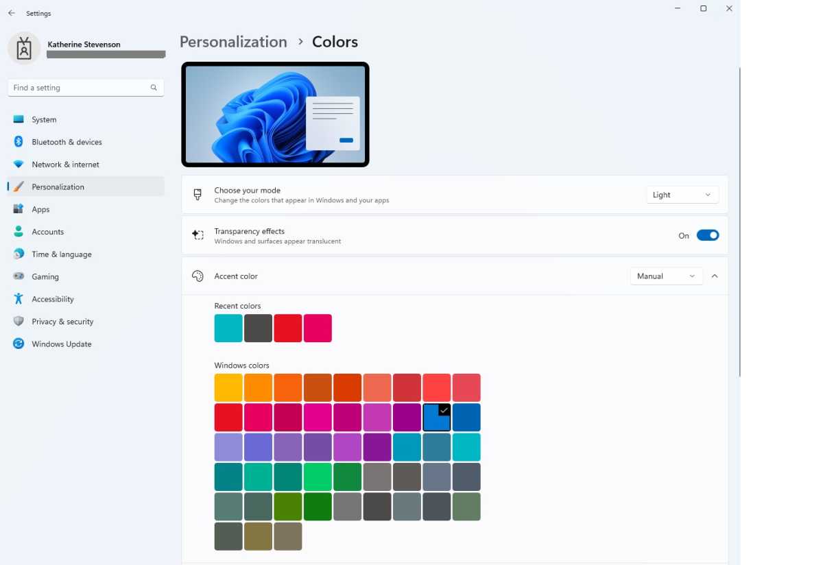personalization colors