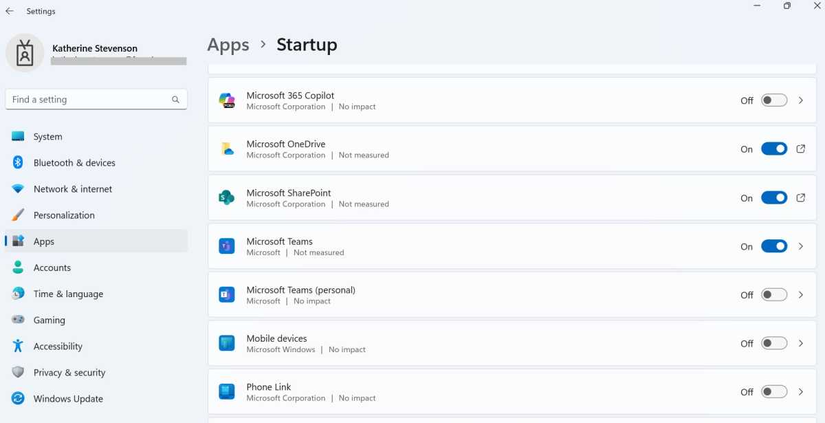Windows startup apps